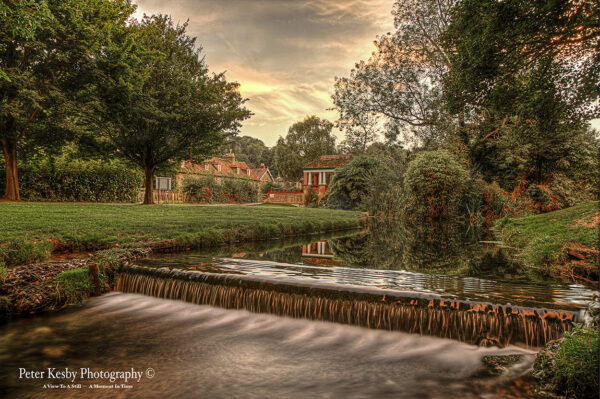 Waterfall At Russell Gardens - Sunset