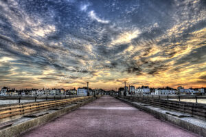 Looking back down Deal Pier - Sunset