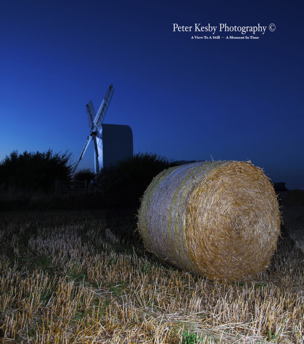 Chillenden Windmill - Night - Hay Bale