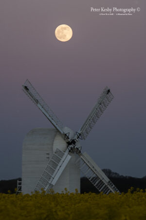 Full Moon Over Chillenden Windmill