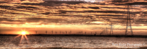 Pylons - Sunset - Panoramic